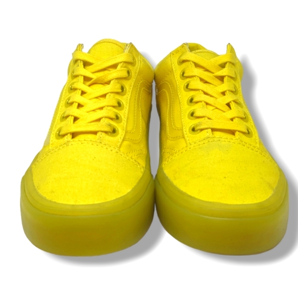 Vans | Old School Yellow Monochrome Translucent Sole Sneakers Women's Size 5.5 - Picture 4 of 8